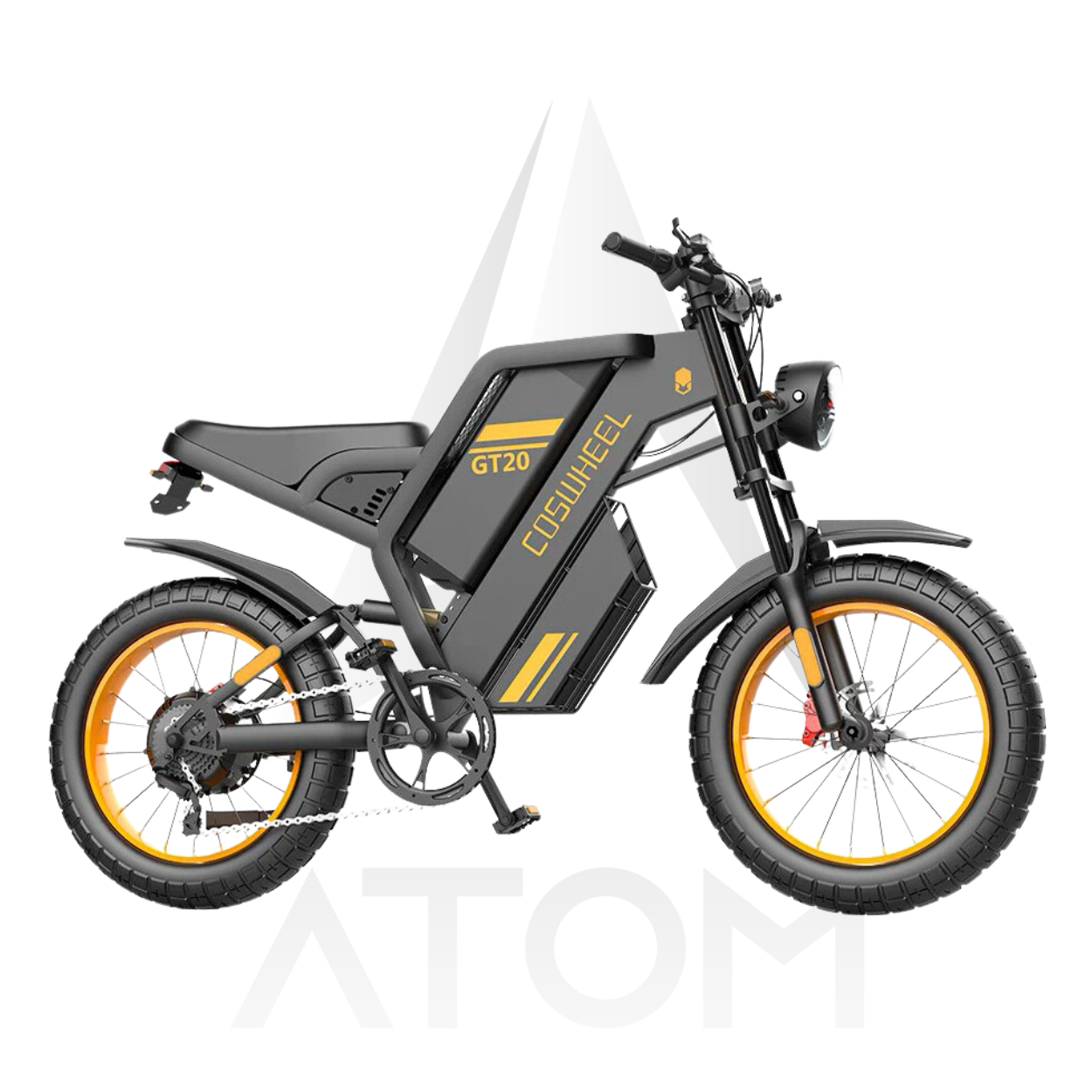 Vélo électrique Fatbike | COSWHEEL GT20 |1000W | V-max 25 km/h | Autonomie 100 km - Atom Motors
