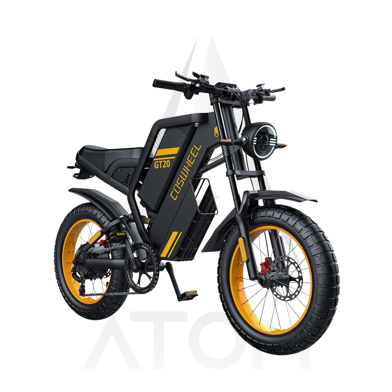 Vélo électrique Fatbike | COSWHEEL GT20 | 1000W | V-max 25 km/h | Autonomie 100 km - Atom Motors