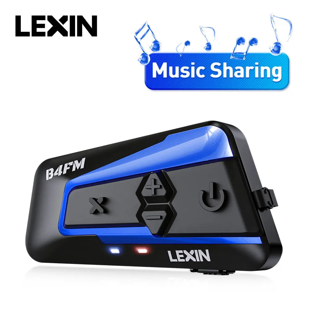 Intercom Moto Bluetooth | 2 km | Radio FM | Lexin LX-B4FM-X - Atom Motors