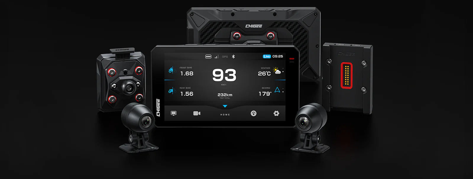 Carplay moto / vélo | CHIGEE AIO‑6 LTE | Écran 6″ | 4G intégré | Système modulaire - Atom Motors