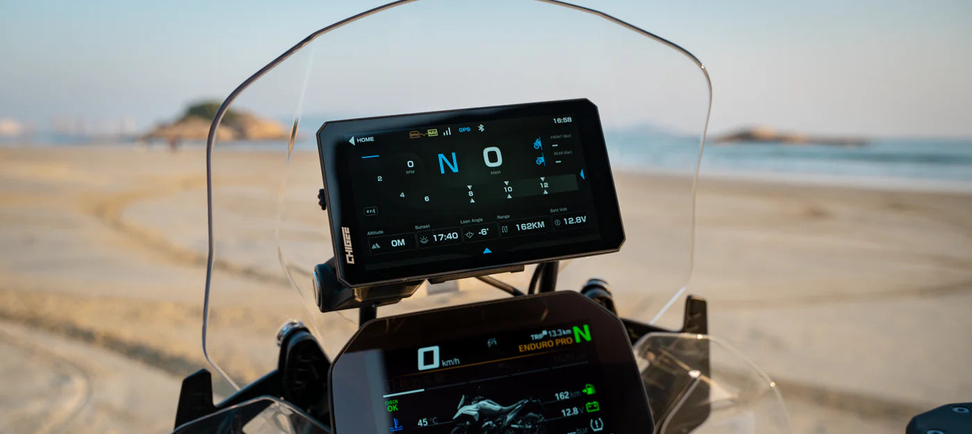 Carplay moto / vélo | CHIGEE AIO‑6 LTE | Écran 6″ | 4G intégré | Système modulaire - Atom Motors