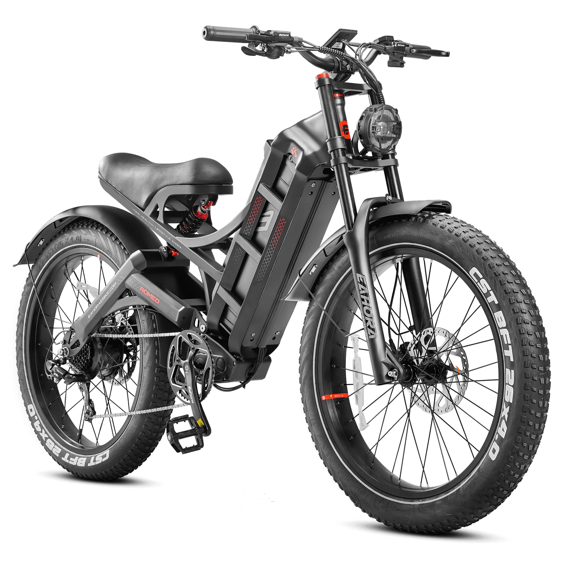 Vélo électrique Fatbike | Eahora Romeo Pro | 1 200 W | V‑max 25 km/h | Autonomie 180 km - Atom Motors